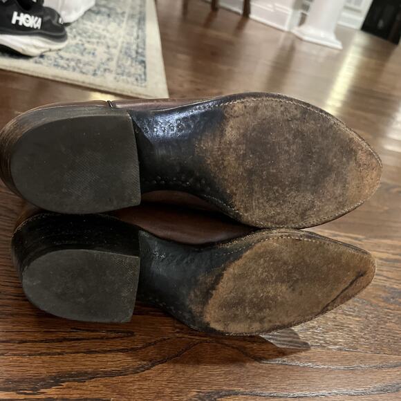 Lucchese Classic nubuck Brown Leather Cowboy western Boots size 10 vintage - Picture 12 of 12